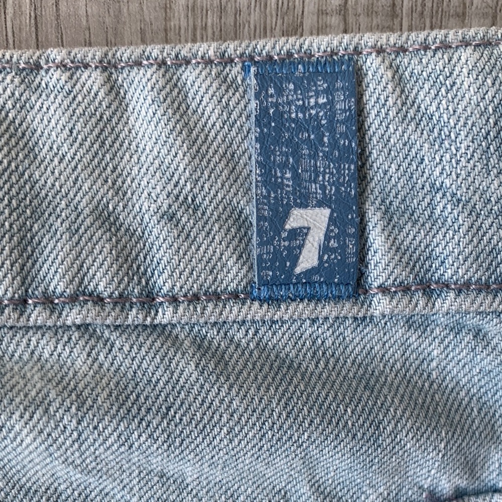 7 For All Mankind Light Blue Button-Front Denim Skirt, Size 27. - Picture 10 of 12
